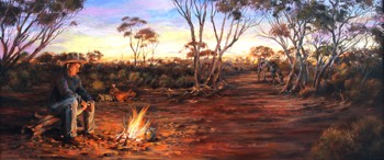  THE DROVERS CAMP - South Australia - Oil - SOLD  