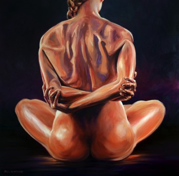  SITTING NUDE - Oil - 100x100cm - SOLD 