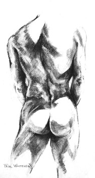 MALE NUDE - Charcoal - 30x20cm 