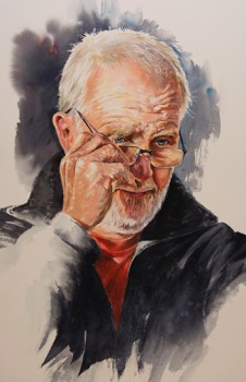  GLASSES ON, GLASSES OFF - Self portrait - Watercolour - 45 x 70 cm (unframed) 