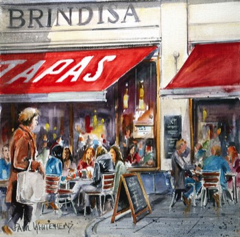  BRINDISA - Borough Market, London - Watercolour on canvas - 30x30cm 